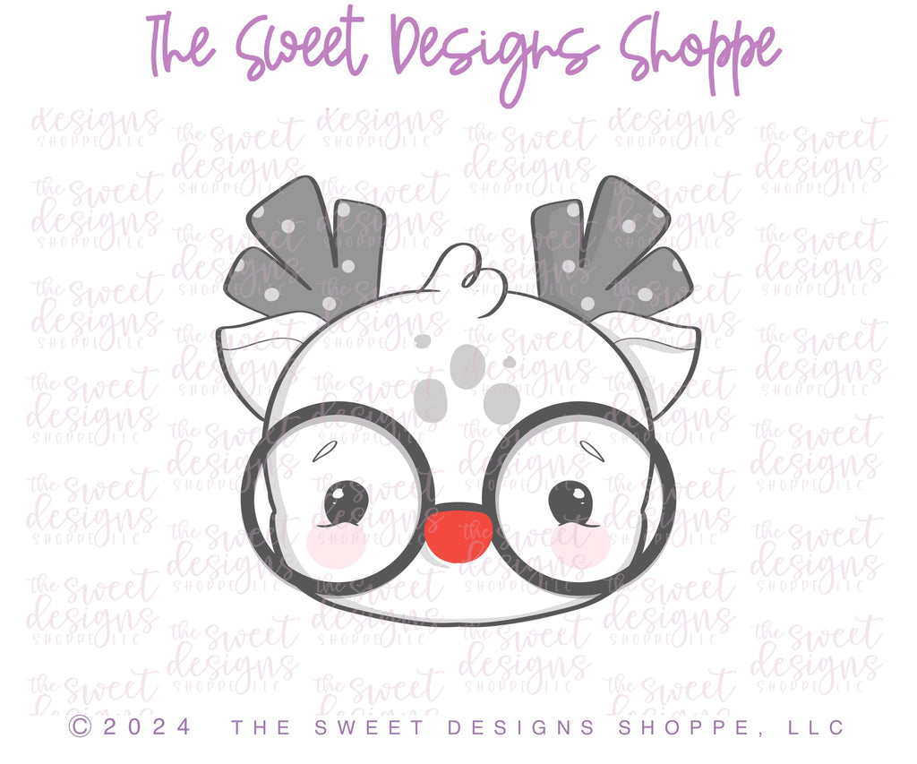 Cookie Cutters - Nerdy Chunky Rudolph - Cookie Cutter - The Sweet Designs Shoppe - TSDS - - advent,Advent Calendar,ALL,Christmas,Christmas / Winter,Christmas Cookies,Cookie Cutter,Promocode,Reindeer,Rudolph,Rudolphs,STL