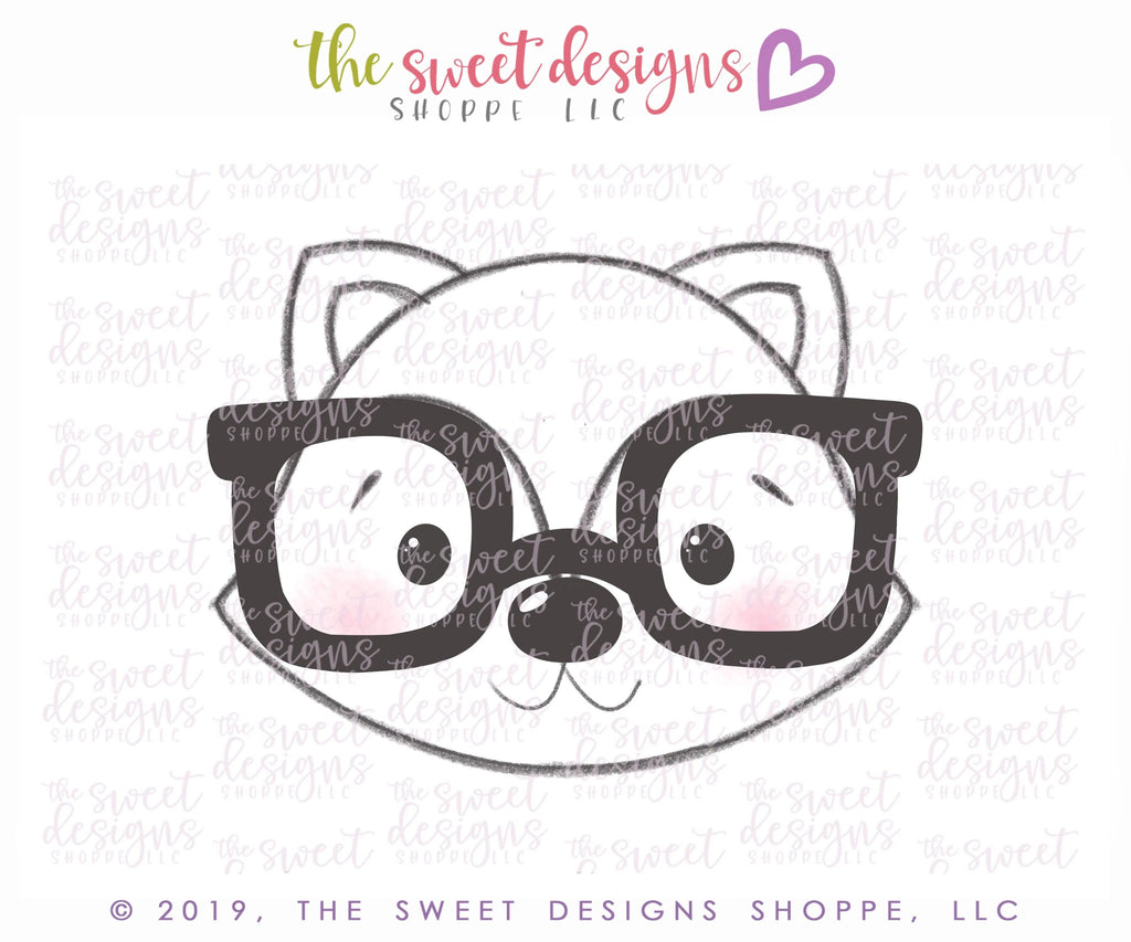 Cookie Cutters - Nerdy Fox Face - Cookie Cutter - The Sweet Designs Shoppe - - ALL, Animal, Animals, Animals and Insects, Cookie Cutter, Promocode, Woodland