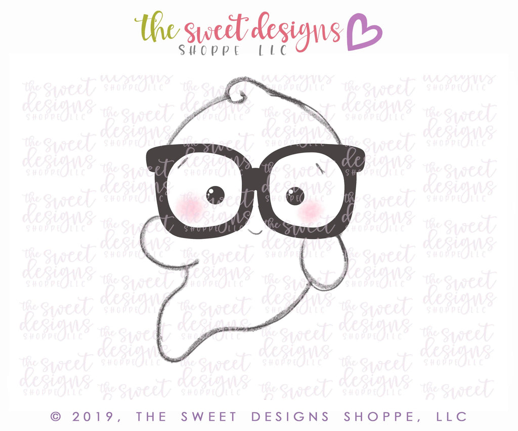 Cookie Cutters - Nerdy Ghost 2019 - Cookie Cutter - The Sweet Designs Shoppe - TSDS - - ALL,Boo,Cookie Cutter,Fall / Halloween,Ghost,halloween,Promocode