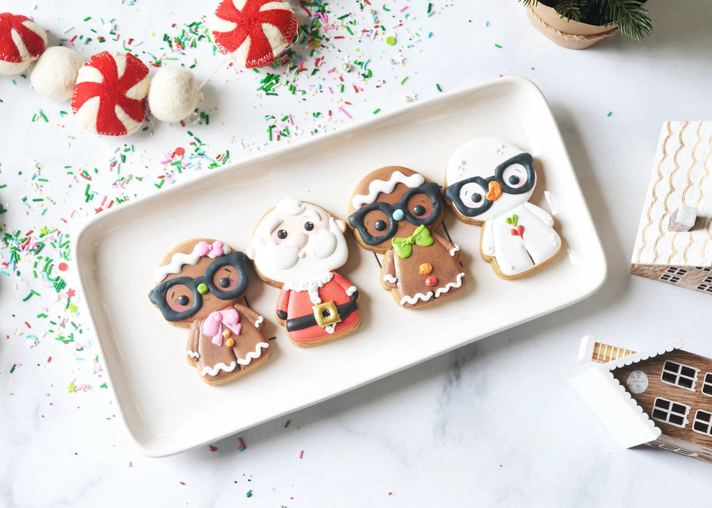 Cookie Cutters - Nerdy Gingerboy / Snowman - Cookie Cutter - Sweet Designs Shoppe - - ALL, Christmas, Christmas / Winter, Christmas Cookies, Cookie Cutter, Ginger boy, Ginger bread, Ginger girl, gingerbread, Promocode