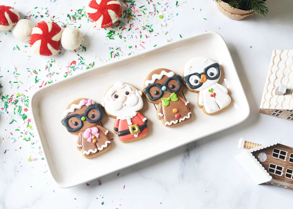 Cookie Cutters - Nerdy Gingerboy / Snowman - Cookie Cutter - The Sweet Designs Shoppe - - ALL, Christmas, Christmas / Winter, Christmas Cookies, Cookie Cutter, Ginger boy, Ginger bread, Ginger girl, gingerbread, Promocode