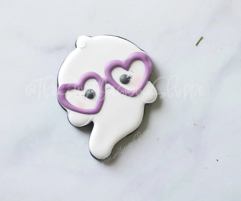 Cookie Cutters - Nerdy Heart Glasses Ghost - Cookie Cutter - The Sweet Designs Shoppe - TSDS - - ALL,Boo,Cookie Cutter,Ghost,halloween,Promocode