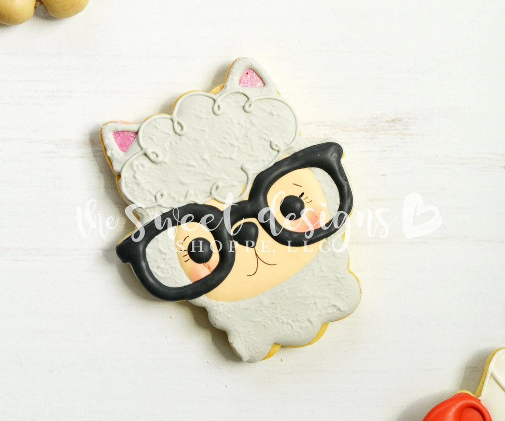 Cookie Cutters - Nerdy Llilla the Llama Face - Cookie Cutter - The Sweet Designs Shoppe - - 2019, ALL, Animal, Animals, Cookie Cutter, Llama, Promocode