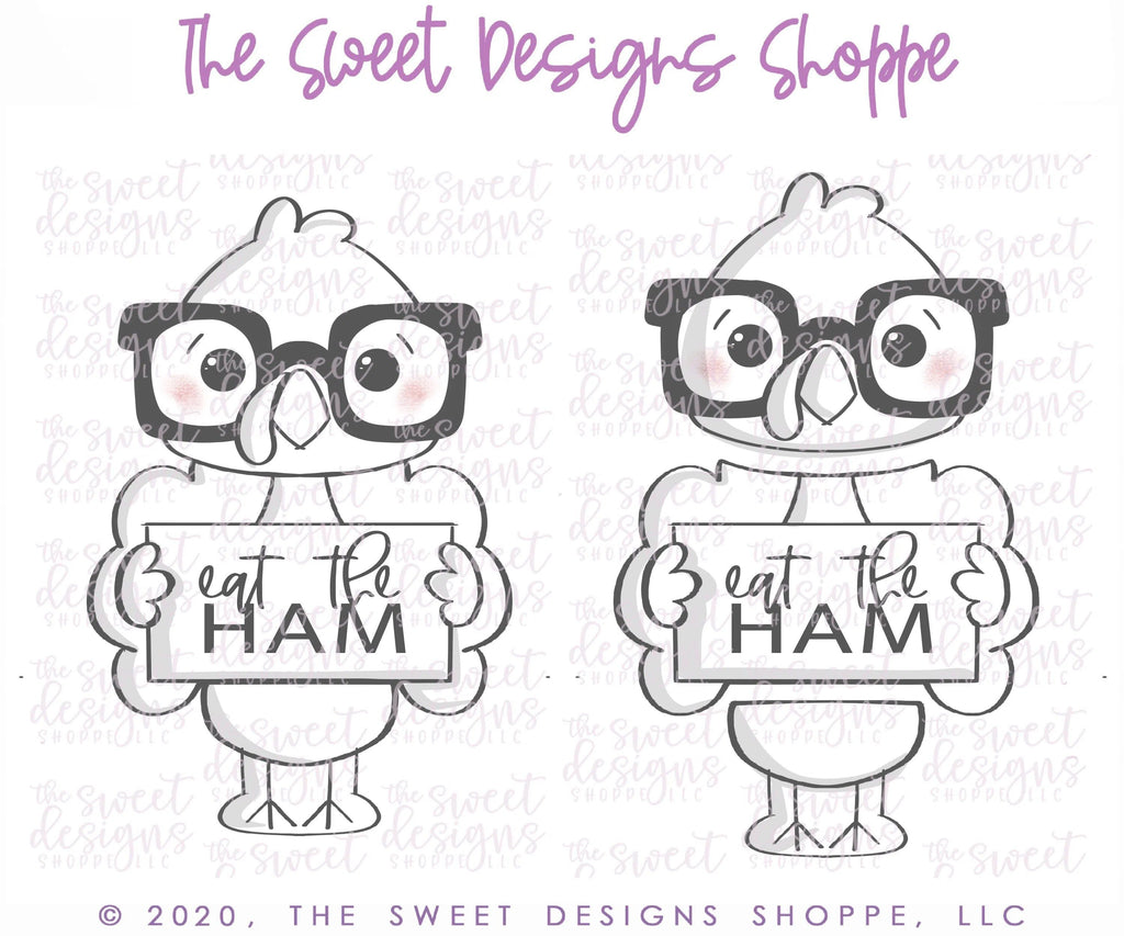 Cookie Cutters - Nerdy Turkey Set - Cookie Cutters - The Sweet Designs Shoppe - TSDS - - ALL,Animal,Animals,Animals and Insects,Cookie Cutter,Fall / Thanksgiving,Mini Set,Mini Sets,Promocode,regular sets,set,sets,thanksgiving