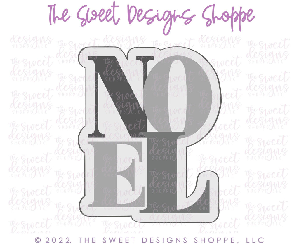 Cookie Cutters - NOEL Plaque - Cookie Cutter - The Sweet Designs Shoppe - - ALL, Christmas, Christmas / Winter, Christmas Cookies, Cookie Cutter, handlettering, Plaque, Plaques, PLAQUES HANDLETTERING, Promocode