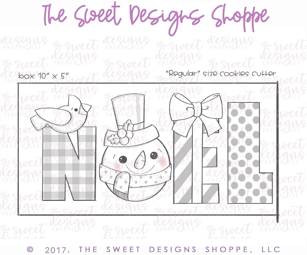Cookie Cutters - NOEL Set - 4 Piece Set - Cookie Cutters - The Sweet Designs Shoppe - TSDS - - ALL,Christmas,Christmas / Winter,Christmas Cookies,Cookie Cutter,Frosty,Promocode,regular sets,Santa,set,sets