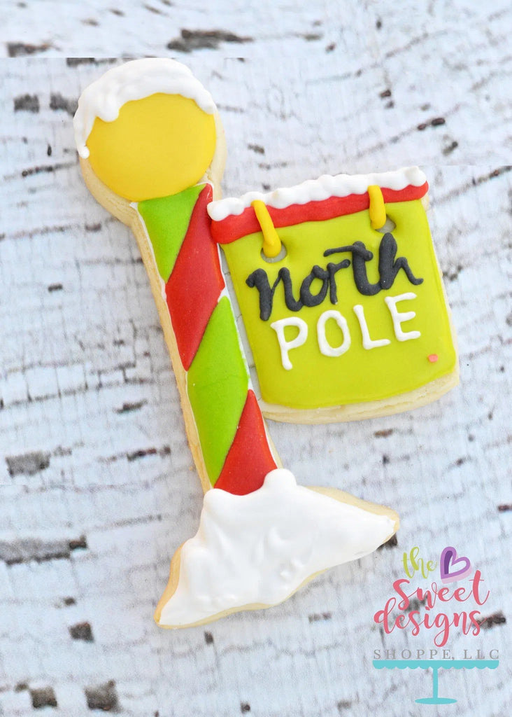 Cookie Cutters - North Pole Sign v2- Cookie Cutter - The Sweet Designs Shoppe - - ALL, Christmas, Christmas / Winter, Cookie Cutter, Decoration, NorthPole, Promocode, Sign, Winter