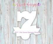 Cookie Cutters - Number 7 with Ribbon - Cookie Cutter - The Sweet Designs Shoppe - TSDS - - #7,ALL,Birthday,Cookie Cutter,Fonts,Lettering,letters and numbers,number,NumberSet,Promocode,seven,siete,STL