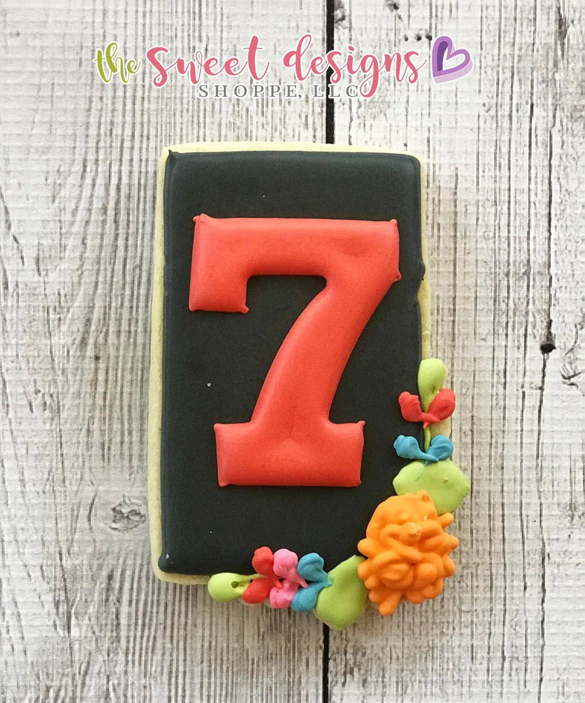 Cookie Cutters - Number Floral Plaque - Cookie Cutter - The Sweet Designs Shoppe - - ALL, Cookie Cutter, Customize, lettering, Mexico, number, Plaque, Promocode