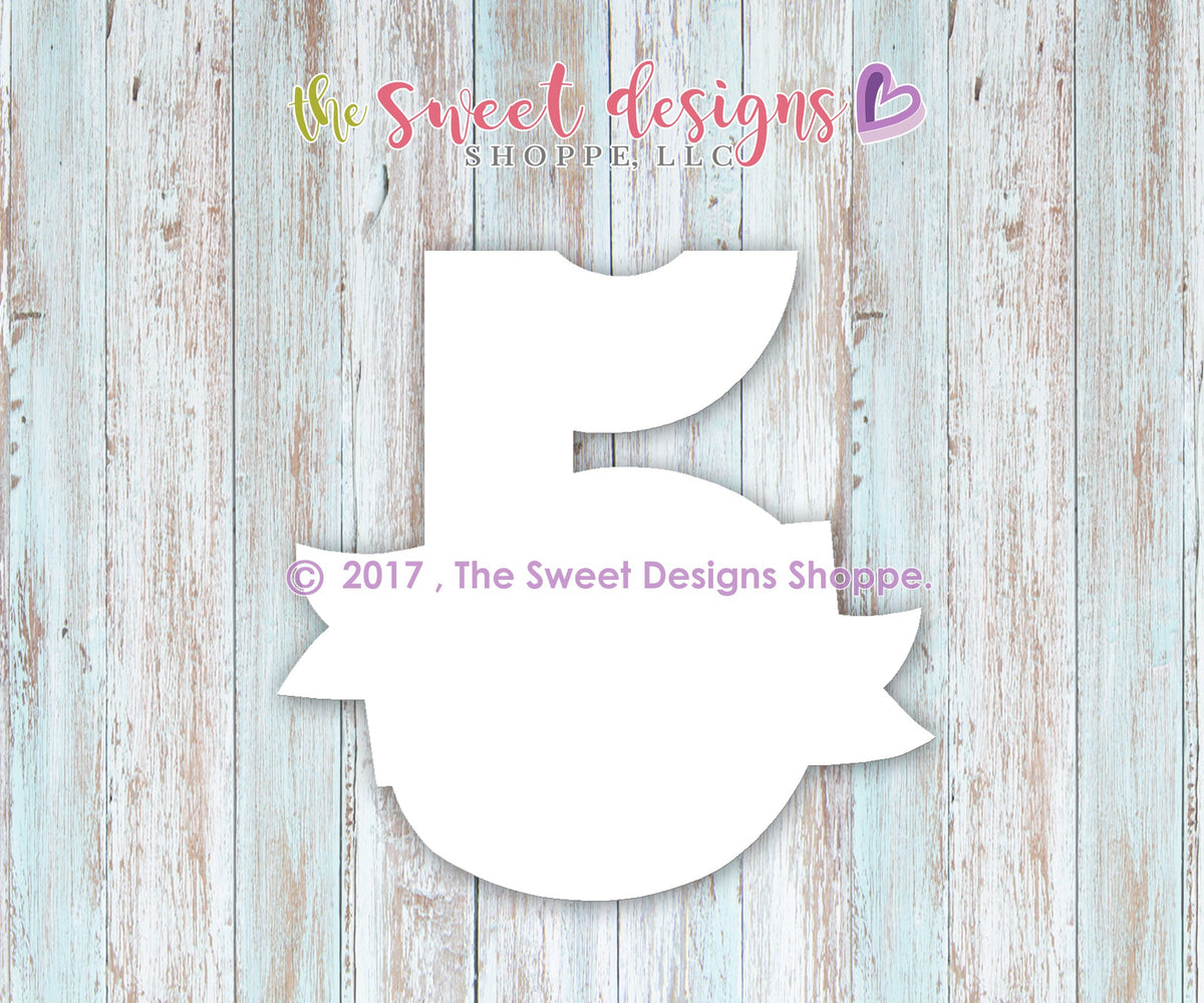 Cookie Cutters - Numbers with Ribbon Set - Cookie Cutters - The Sweet Designs Shoppe - TSDS - - #1,#2,#3,#4,#5,#6,#7,#8,#9,ALL,Birthday,Cookie Cutter,Customize,Font,Fonts,lettering,number,numbers,numberset,Promocode,regular sets,school,set,STL,text
