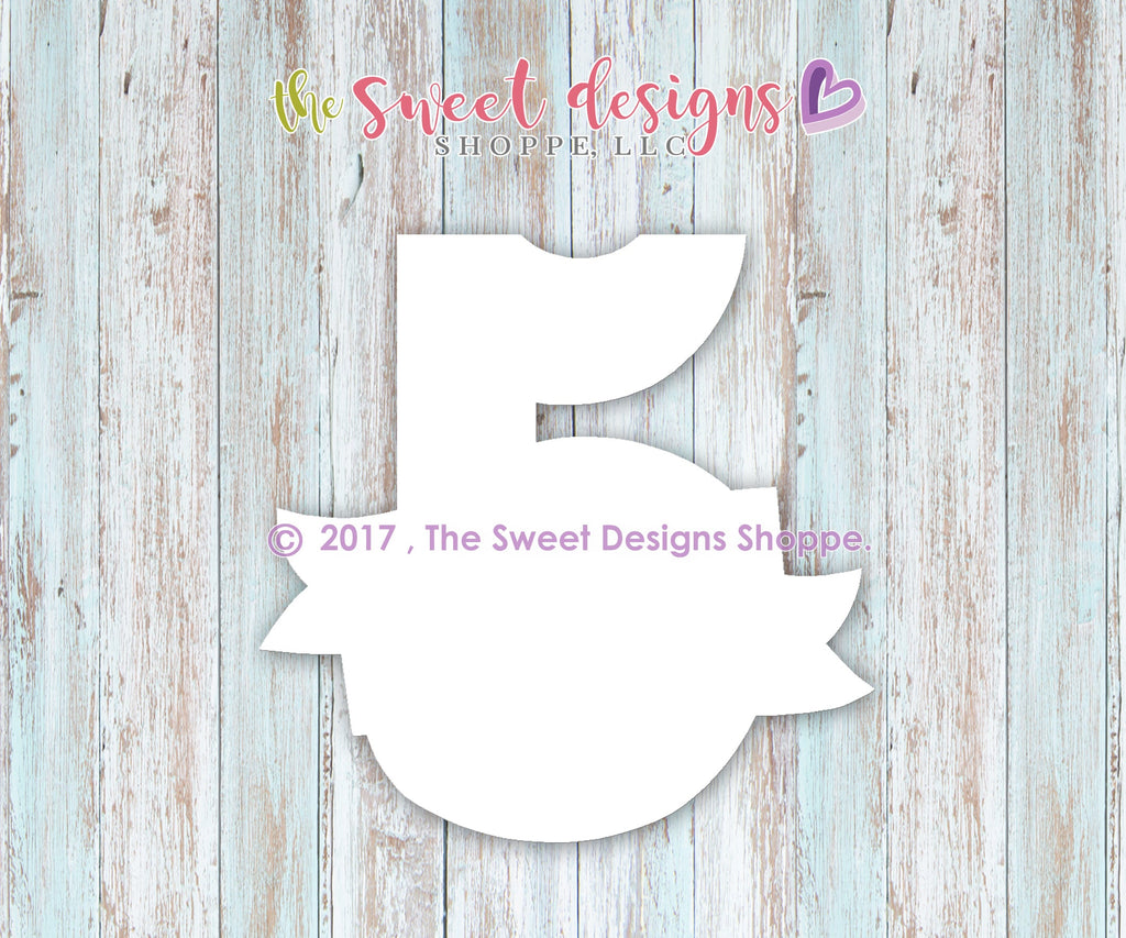 Cookie Cutters - Numbers with Ribbon Set - Cookie Cutters - The Sweet Designs Shoppe - TSDS - - #1,#2,#3,#4,#5,#6,#7,#8,#9,ALL,Birthday,Cookie Cutter,Customize,Font,Fonts,lettering,number,numbers,numberset,Promocode,regular sets,school,set,STL,text