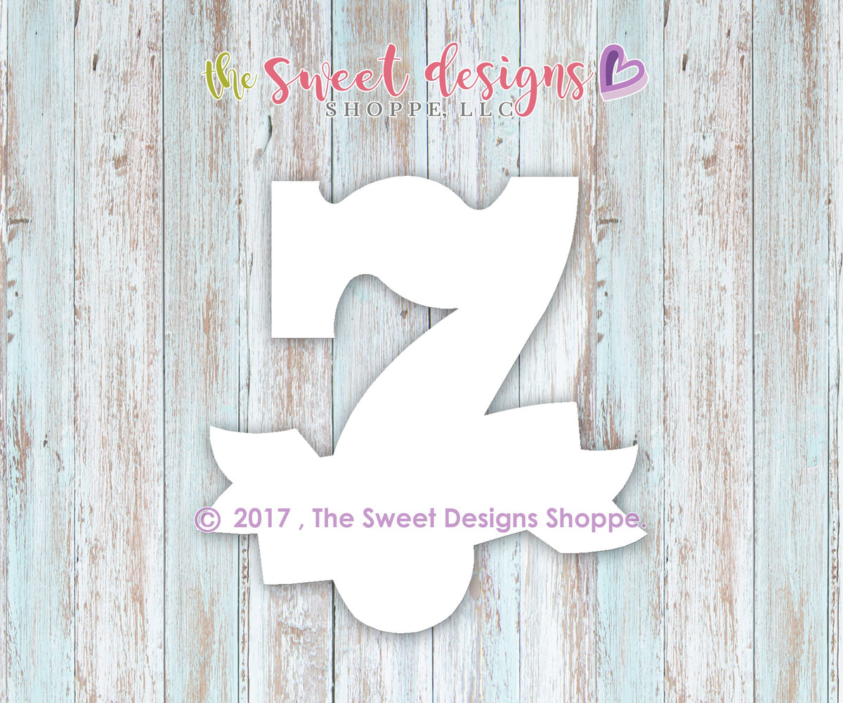 Cookie Cutters - Numbers with Ribbon Set - Cookie Cutters - The Sweet Designs Shoppe - TSDS - - #1,#2,#3,#4,#5,#6,#7,#8,#9,ALL,Birthday,Cookie Cutter,Customize,Font,Fonts,lettering,number,numbers,numberset,Promocode,regular sets,school,set,STL,text