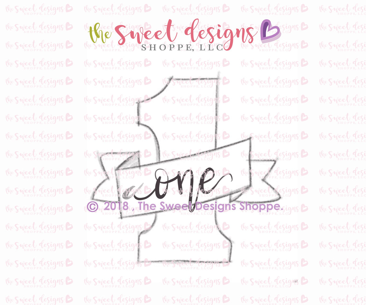 Cookie Cutters - Numbers with Ribbon Set - Cookie Cutters - The Sweet Designs Shoppe - TSDS - - #1,#2,#3,#4,#5,#6,#7,#8,#9,ALL,Birthday,Cookie Cutter,Customize,Font,Fonts,lettering,number,numbers,numberset,Promocode,regular sets,school,set,STL,text