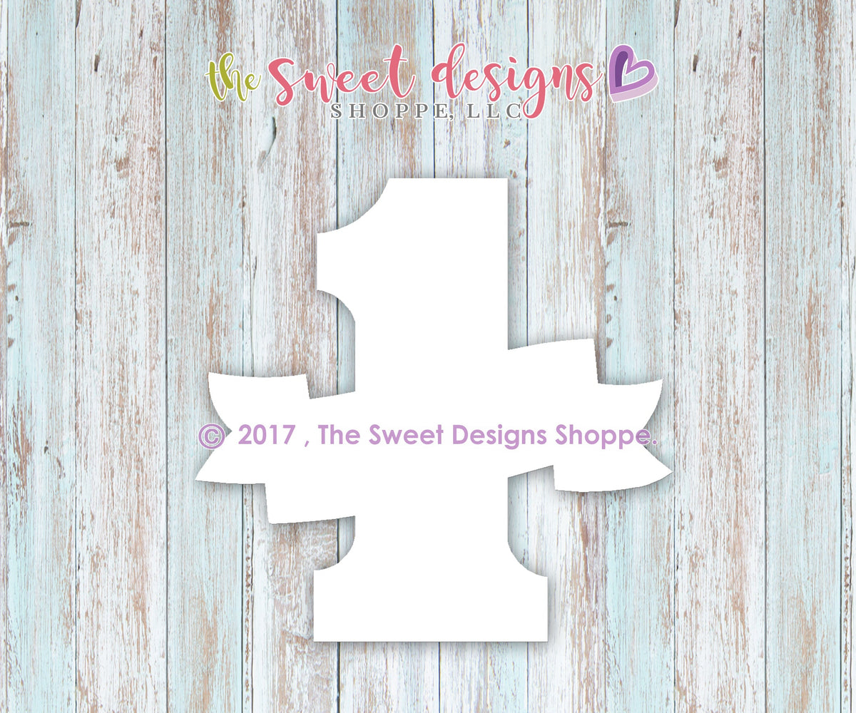 Cookie Cutters - Numbers with Ribbon Set - Cookie Cutters - The Sweet Designs Shoppe - TSDS - - #1,#2,#3,#4,#5,#6,#7,#8,#9,ALL,Birthday,Cookie Cutter,Customize,Font,Fonts,lettering,number,numbers,numberset,Promocode,regular sets,school,set,STL,text