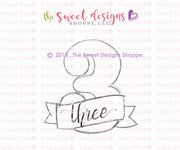 Cookie Cutters - Numbers with Ribbon Set - Cookie Cutters - The Sweet Designs Shoppe - TSDS - - #1,#2,#3,#4,#5,#6,#7,#8,#9,ALL,Birthday,Cookie Cutter,Customize,Font,Fonts,lettering,number,numbers,numberset,Promocode,regular sets,school,set,STL,text