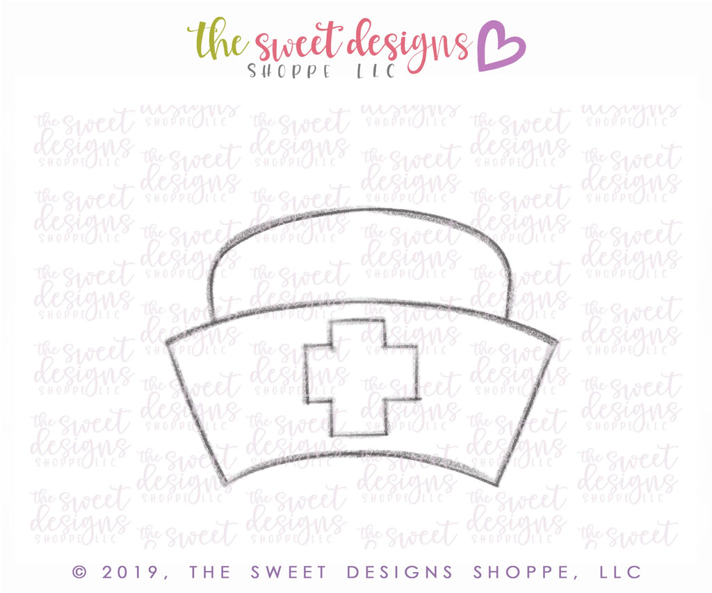 Cookie Cutters - Nurse Hat - Cookie Cutter - Sweet Designs Shoppe - - 2019, ALL, Cookie Cutter, Doctor, MEDICAL, NURSE, NURSE APPRECIATION, Promocode