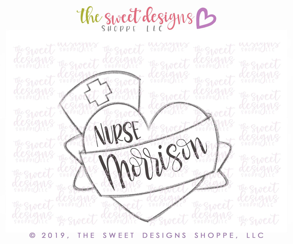 Cookie Cutters - Nurse Heart - Cookie Cutter - The Sweet Designs Shoppe - TSDS - - ALL,Cookie Cutter,Doctor,MEDICAL,MEDICINE,NURSE,NURSE APPRECIATION,Promocode,STL