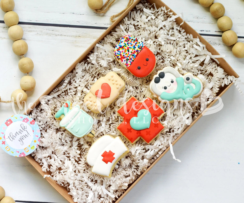 Cookie Cutters - Nurse Mini Set - Cookie Cutters - The Sweet Designs Shoppe - TSDS - - ALL,Cookie Cutter,Doctor,MEDICAL,Mini Set,Mini Sets,nurse,Promocode,Set,sets,STL