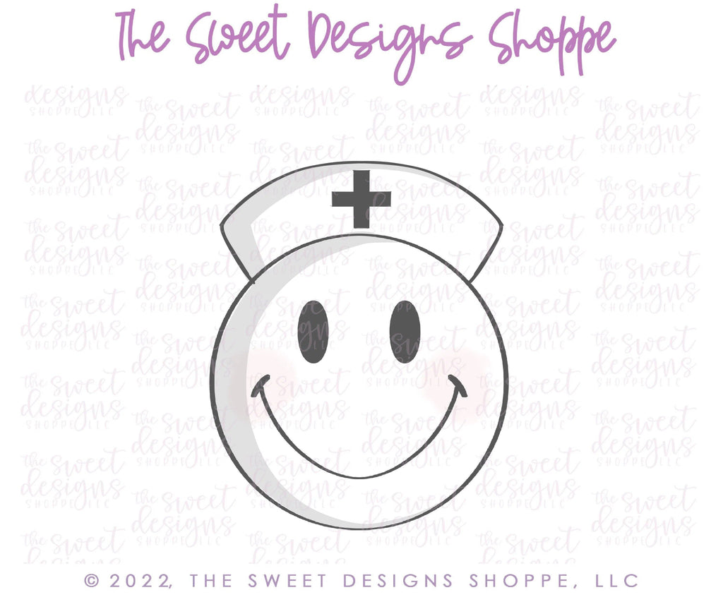 Cookie Cutters - Nurse Smiley Face - Cookie Cutter - The Sweet Designs Shoppe - - ALL, Cookie Cutter, emogi, MEDICAL, MEDICINE, Misc, Miscelaneous, Miscellaneous, Nurse, Nurse Appreciation, Promocode