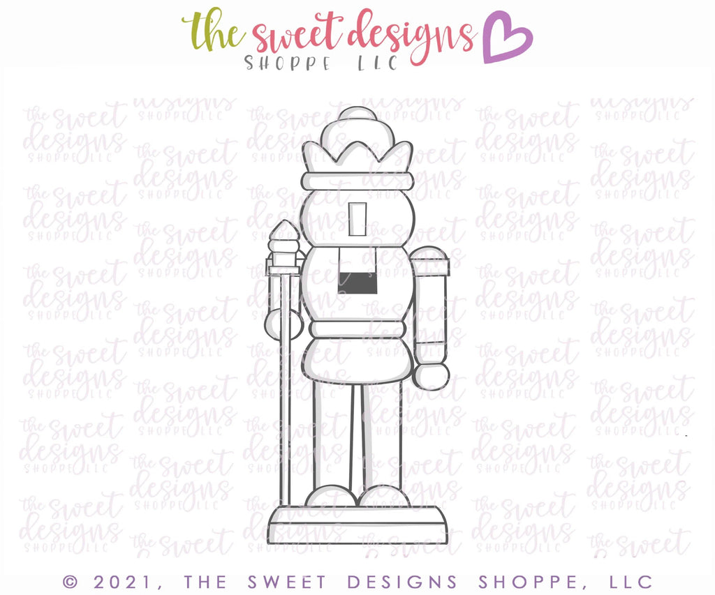 Cookie Cutters - Nutcracker with Scepter - Cookie Cutter - The Sweet Designs Shoppe - TSDS - - ALL,Christmas,Christmas / Winter,Christmas Cookies,Cookie Cutter,home,Promocode