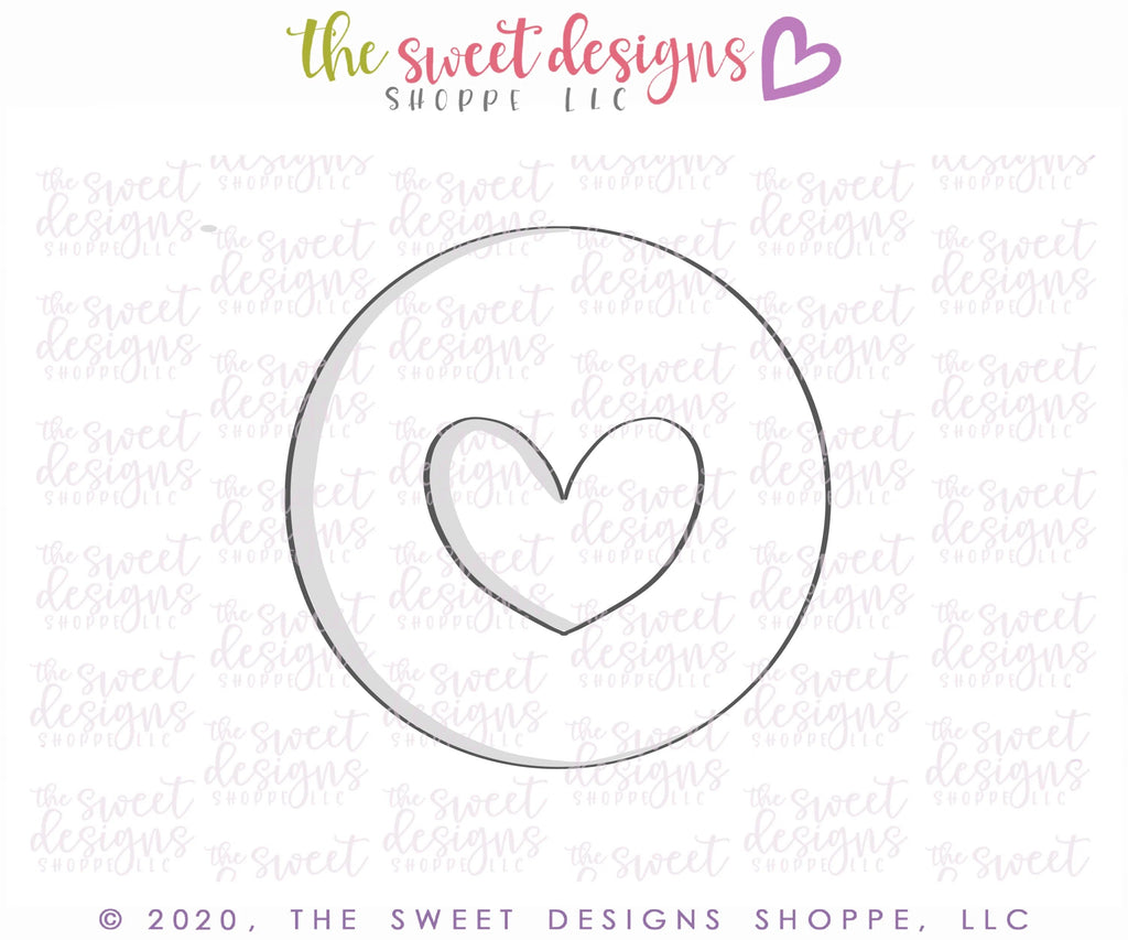 Cookie Cutters - "O" Heart - Cookie Cutter - Sweet Designs Shoppe - - ALL, basic, Basic Shapes, Basic Shapes Love Valentines, BasicShapes, Cookie Cutter, Donut, Food, Food and Beverage, Food beverages, Plaque, Plaques, PLAQUES HANDLETTERING, Promocode, valentines