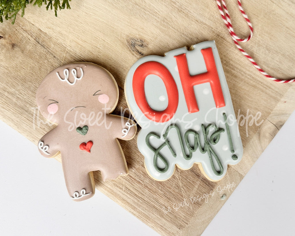 Cookie Cutters - OH snap! Gingerbread boy Set - Set of 2 - Cookie Cutters - The Sweet Designs Shoppe - TSDS - - ALL,beverage,beverages,Christmas,Christmas / Winter,Christmas Cookies,claus,clause,Cookie Cutter,cookies for Santa,Food & Beverages,Food and Beverage,Mini Sets,Mrs Claus,MRS Clause,MrsClaus,MrsClausFace,Plaque,Plaques,PLAQUES HANDLETTERING,Promocode,regular sets,Santa,Santa Claus,Santa Face,set,STL