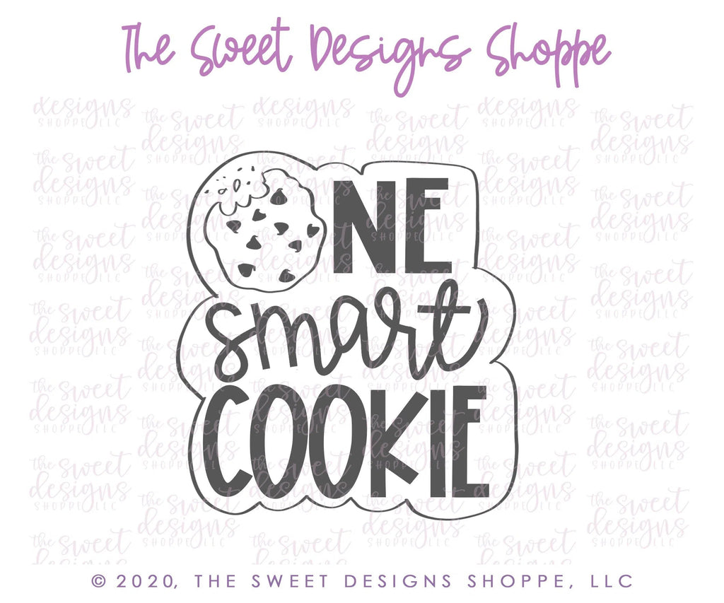 Cookie Cutters - ONE smart COOKIE - Cookie Cutter - Sweet Designs Shoppe - - 050320, ALL, Cookie Cutter, Food, Food and Beverage, Food beverages, Grad, Graduation, graduations, handlettering, Plaque, Plaques, PLAQUES HANDLETTERING, Promocode, School / Graduation, Sweet, Sweets