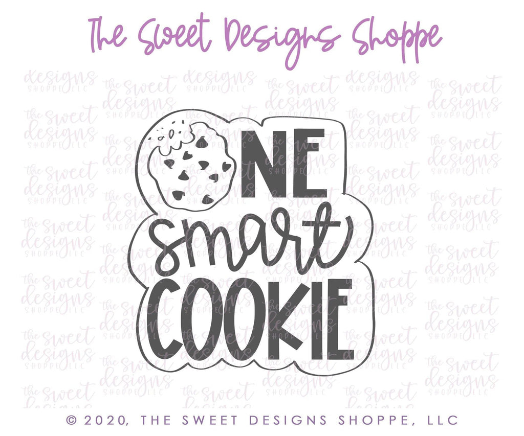 Cookie Cutters - ONE smart COOKIE - Cookie Cutter - The Sweet Designs Shoppe - - 050320, ALL, Cookie Cutter, Food, Food and Beverage, Food beverages, Grad, Graduation, graduations, handlettering, Plaque, Plaques, PLAQUES HANDLETTERING, Promocode, School / Graduation, Sweet, Sweets