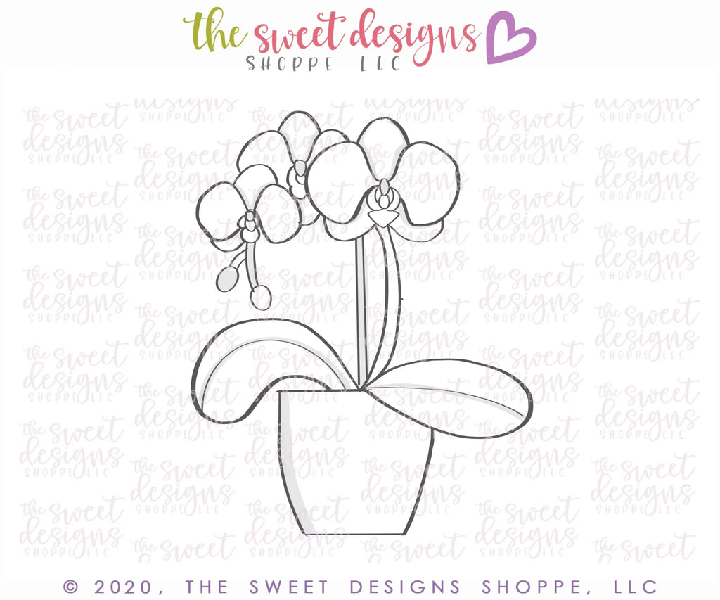 Cookie Cutters - Orchid - Cookie Cutter - The Sweet Designs Shoppe - - 042620, ALL, Cookie Cutter, Flower, house, mother, Mothers Day, Nature, Promocode, Spring, tree, Trees, Trees Leaves and Flowers, Valentine, Valentines, valentines collection 2018, Valentines couples, valentines2020-2