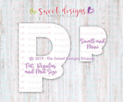 Cookie Cutters - P with Mustache - Cookie Cutter - The Sweet Designs Shoppe - TSDS - - ALL,Cookie Cutter,dad,Father,father's day,Fonts,grandfather,Lettering,mother,Mothers Day,Papa,Promocode