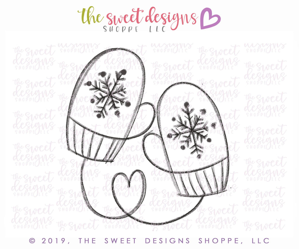 Cookie Cutters - Pair of Mittens - Cookie Cutter - The Sweet Designs Shoppe - TSDS - - ALL,Christmas,Christmas / Winter,Christmas Cookies,clause,clothing,Clothing / Accessories,Cookie Cutter,Promocode,Santa,STL
