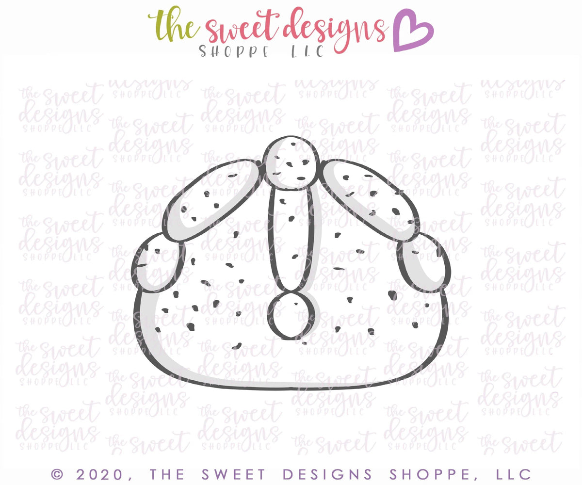 Cookie Cutters - Pan de Muerto - Cookie Cutter - The Sweet Designs Shoppe - TSDS - - ALL,Bread,coffee,Cookie Cutter,Day of the dead,Day of the Death,Dia de los Muertos,Dia de Muertos,Food,Food and Beverage,Food beverages,Mexico,Pan Dulce,Promocode,snack,STL,Sweet,Sweets