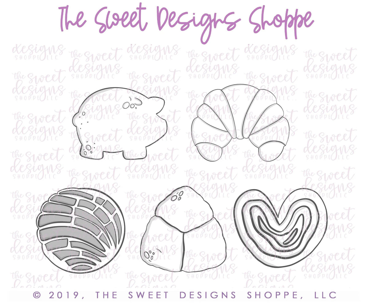 Cookie Cutters - Pan Dulce Set - Cookie Cutters - The Sweet Designs Shoppe - TSDS - - ALL,Cookie Cutter,dad,Father,Fathers day,Food,grandfather,Mexico,Mini Set,Mini Sets,mother,Mothers Day,Promocode,regular sets,set,sets,STL,Tiny Set,Tiny sets