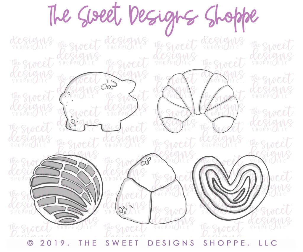 Cookie Cutters - Pan Dulce Set - Cookie Cutters - The Sweet Designs Shoppe - - ALL, Cookie Cutter, dad, Father, Fathers day, Food, grandfather, Mexico, Mini Set, Mini Sets, mother, Mothers Day, Promocode, regular sets, set, sets, Tiny Set, Tiny sets