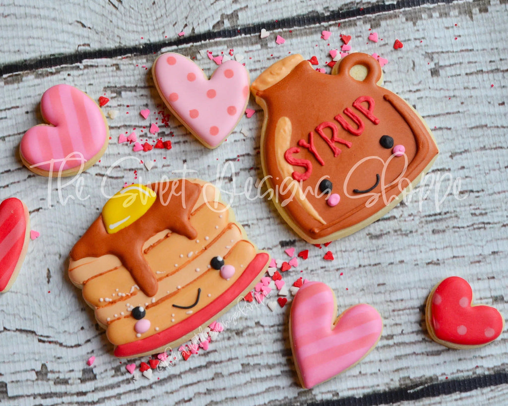 Cookie Cutters - Pancakes and Syrup Set - 2 Piece Set - Cookie Cutters - The Sweet Designs Shoppe - - ALL, Cookie Cutter, Food, Food and Beverage, Food beverages, Mini Set, Mini Sets, Promocode, regular sets, set, sets, valentine, valentines