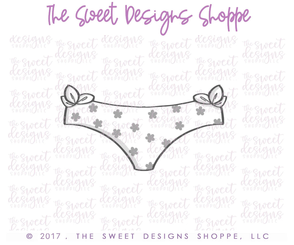 Cookie Cutters - Panties with Bows v2 - Cookie Cutter - Sweet Designs Shoppe - - ALL, Bachelorette, Bridal Shower, Bride, Clothing / Accessories, Cookie Cutter, Fashion, Promocode, valenteine, valentine, Valentine's, Wedding