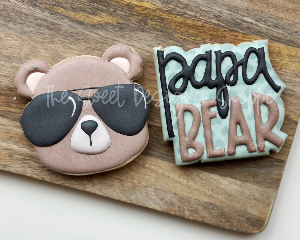 Cookie Cutters - Papa Bear Set - 2 Piece Set - Cookie Cutters - Sweet Designs Shoppe - - ALL, Animal, Animals, Animals and Insects, Cookie Cutter, dad, Father, father's day, grandfather, Mini Set, Mini Sets, Promocode, regular sets, set, sets