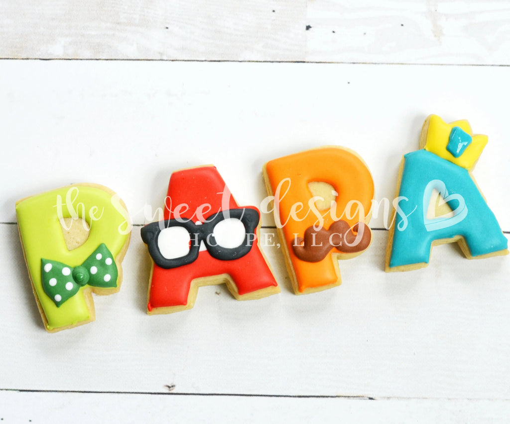 Cookie Cutters - Papá Set - Cookie Cutters - Sweet Designs Shoppe - - ALL, Cookie Cutter, dad, Father, father's day, grandfather, Lettering, Mini Sets, Promocode, regular sets, Set, sets