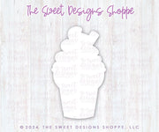 Cookie Cutters - Park Tall Dole Whip - Cookie Cutter - The Sweet Designs Shoppe - TSDS - - ALL,Birthday,cone,Cookie Cutter,Food,Food & Beverages,Food and Beverage,Ice Cream,icecream,kids,mouse,Promocode,STL,Summer,Sweets,Theme Park,valentine,valentines