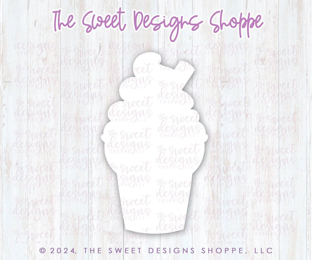 Cookie Cutters - Park Tall Dole Whip - Cookie Cutter - The Sweet Designs Shoppe - TSDS - - ALL,Birthday,cone,Cookie Cutter,Food,Food & Beverages,Food and Beverage,Ice Cream,icecream,kids,Promocode,Summer,Sweets,Theme Park,valentine,valentines