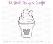 Cookie Cutters - Park Tall Dole Whip - Cookie Cutter - The Sweet Designs Shoppe - TSDS - - ALL,Birthday,cone,Cookie Cutter,Food,Food & Beverages,Food and Beverage,Ice Cream,icecream,kids,mouse,Promocode,STL,Summer,Sweets,Theme Park,valentine,valentines