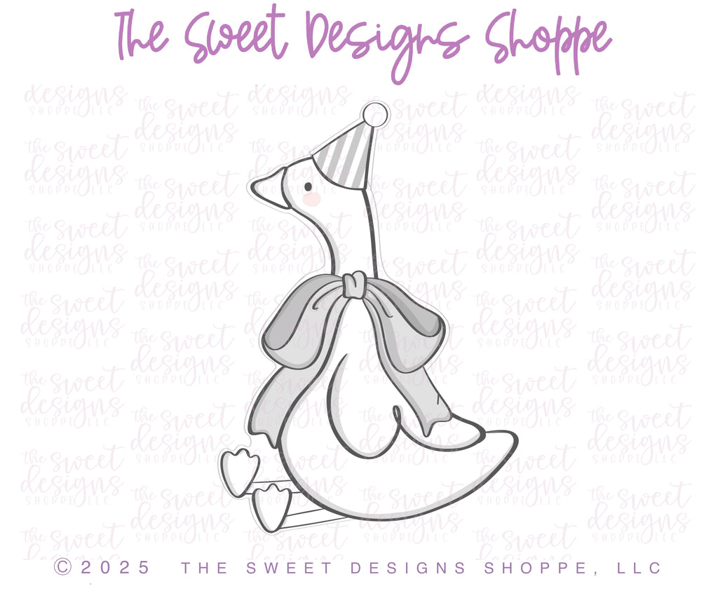 Cookie Cutters - Party Coquette Goose - Cookie Cutter - The Sweet Designs Shoppe - TSDS - - 4th,4th July,4th of July,ALL,Animal,Animals,Animals and Insects,back to school,Cookie Cutter,Coquette,Patriotic,Promocode,School,School / Graduation,STL,Summer
