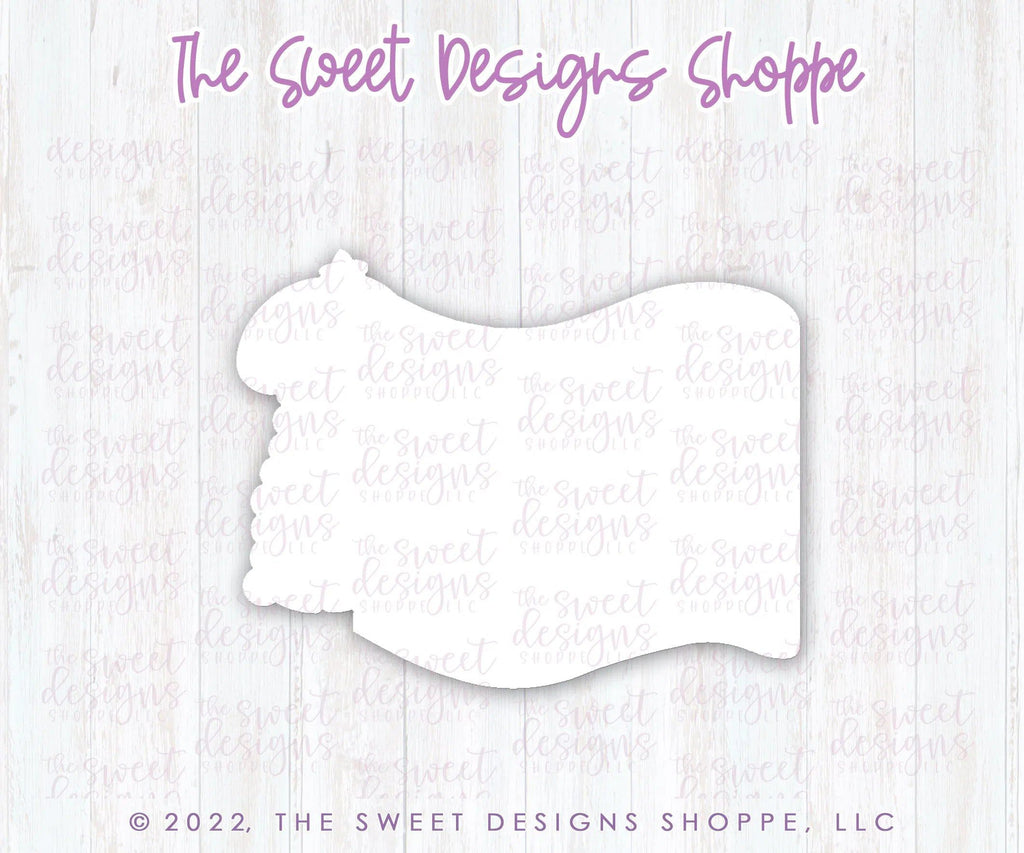 Cookie Cutters - Patriotic Flag with Bow - Cookie Cutter - The Sweet Designs Shoppe - TSDS - - 4th,4th July,4th of July,ALL,Banner,Cookie Cutter,fourth of July,Independence,New Year,Patriotic,Promocode,STL,USA