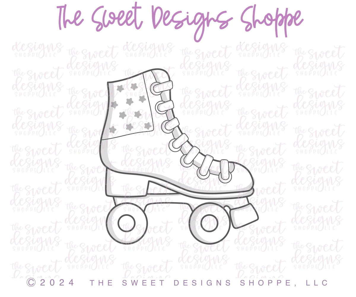 Cookie Cutters - Patriotic Roller Skates - Cookie Cutter - The Sweet Designs Shoppe - TSDS - - 4th,4th July,4th of July,Accesories,ALL,Barbie,Cookie Cutter,Hobbies,kids,Kids / Fantasy,Patriotic,Patriotric,Promocode,sport,sports,STL,Summer,USA
