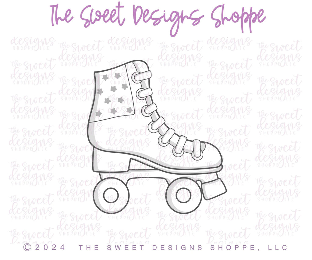 Cookie Cutters - Patriotic Roller Skates - Cookie Cutter - The Sweet Designs Shoppe - TSDS - - 4th,4th July,4th of July,Accesories,ALL,Barbie,Cookie Cutter,Hobbies,kids,Kids / Fantasy,Patriotic,Promocode,sport,sports,Summer,USA
