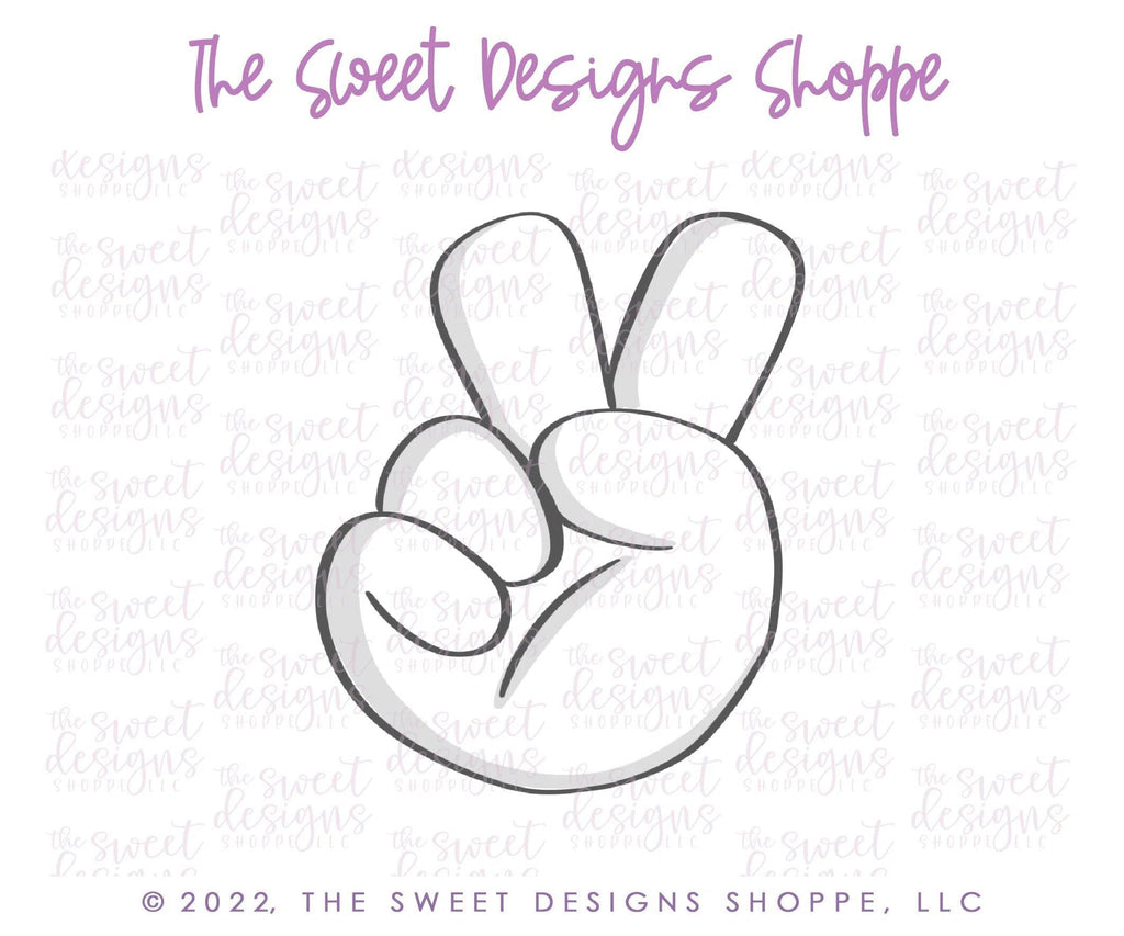 Cookie Cutters - Peace Out - Cookie Cutter - The Sweet Designs Shoppe - TSDS - - ALL,Cookie Cutter,Grad,Graduation,graduations,groovy,Love,peace and love,Promocode,School / Graduation,STL