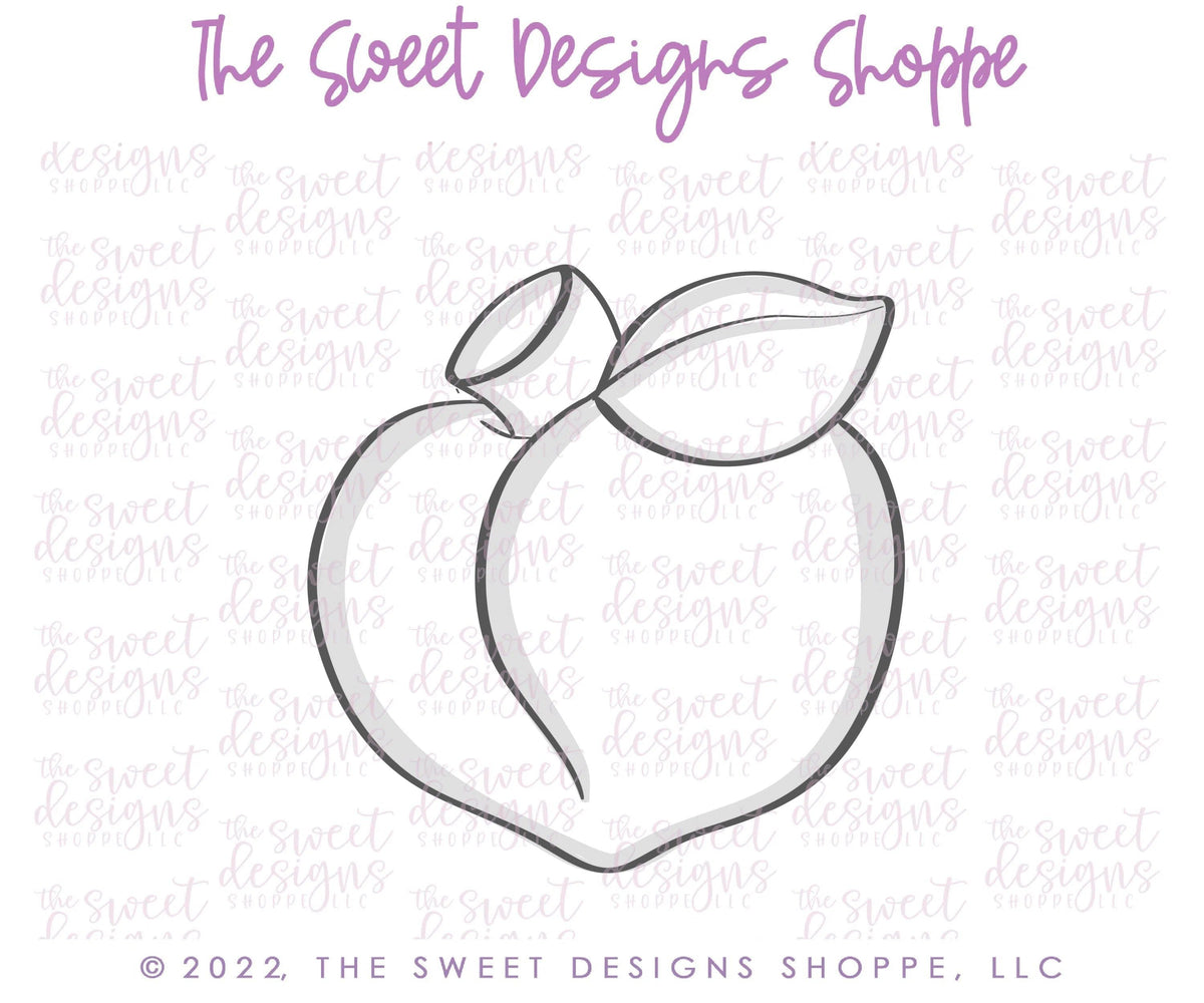 Cookie Cutters - Peach - Cookie Cutter - The Sweet Designs Shoppe - TSDS - - ALL,Cookie Cutter,Food,Food and Beverage,Food beverages,fruit,fruits,Fruits and Vegetables,Lady Milk Stache,Lady MilkStache,LadyMilkStache,Promocode,STL,Vegetable