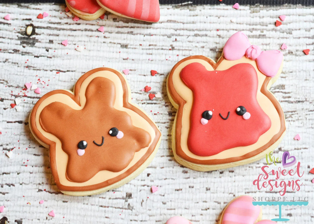 Cookie Cutters - Peanut Butter Bread v2- Cutter - Sweet Designs Shoppe - - ALL, Bread, Cookie Cutter, Cute couple, Cute Couples, Food, Food & Beverages, Food and Beverage, Promocode, Valentines
