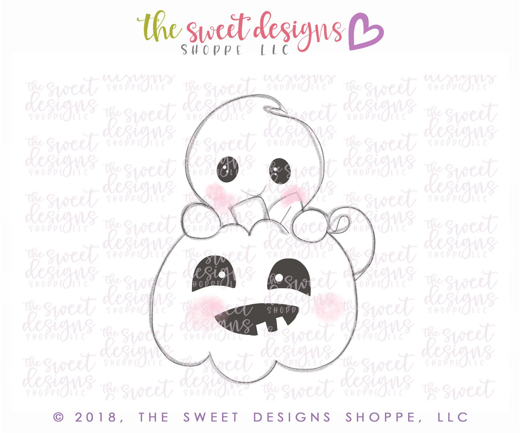 Cookie Cutters - Peeking Ghost - Cookie Cutter - Sweet Designs Shoppe - - ALL, Boo, Cookie Cutter, Fall / Halloween, Ghost, Halloween, Promocode