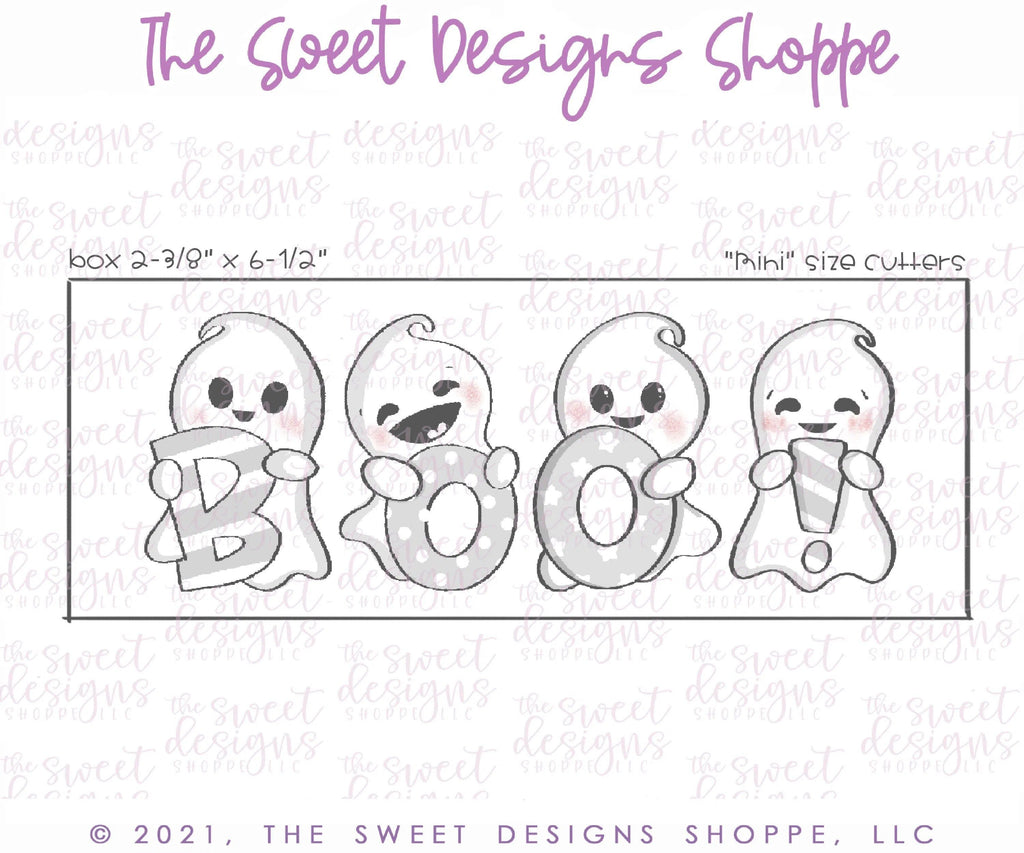 Cookie Cutters - Peeking Ghosts BOO Set - Cookie Cutters - The Sweet Designs Shoppe - TSDS - - ALL,Cookie Cutter,halloween,Halloween set,Halloween Sets,Mini Sets,Promocode,regular sets,set